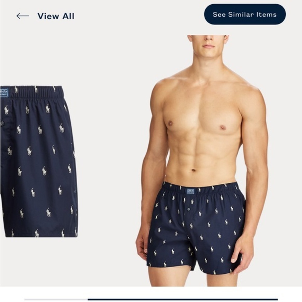Polo Ralph Lauren Pony Boxer Horses Navy Blue Large
